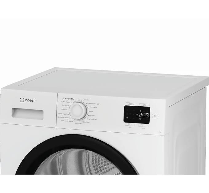 Сушильна машина Indesit тепловий насос, 8кг, A+, 54,5см, дисплей, білий