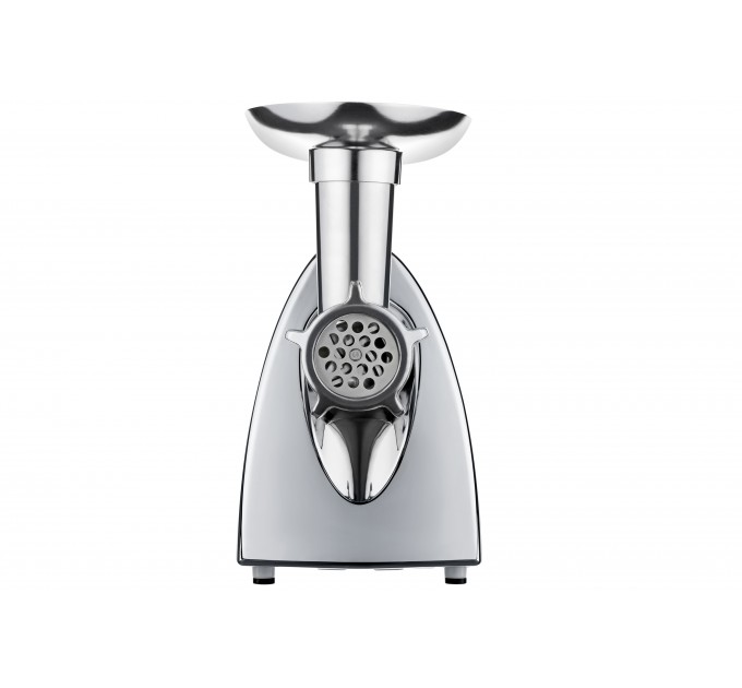 Мясорубка ARDESTO, 1800Вт, 2кг/мин, 3 решетки, насадка для колбас, кеббе, томатов, пластик, бело-серебристый