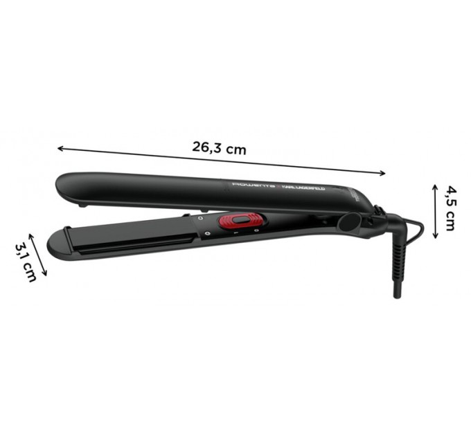 Випрямитель Rowenta x Karl Lagerfeld Easyliss, >240Вт, >200С, керамика, турмалин , черный