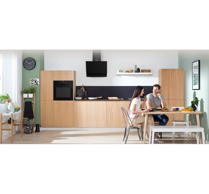 Вытяжка Hansa наклонная, 60см, 366м3ч, черная