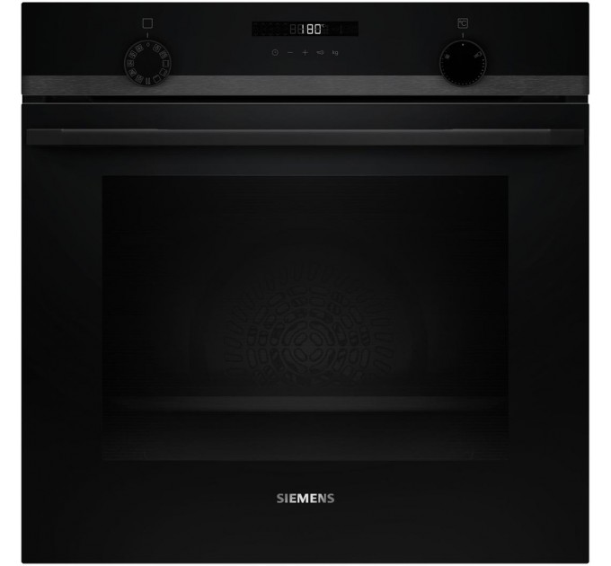 Духовой шкаф Siemens электрический, 76л, A, дисплей, конвекция, телескопические направляющие, черный