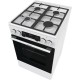 Плита Gorenje комби, 70л, 50x60см, дисплей, IconLed, чугун, белый