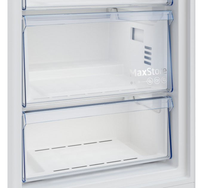 Морозильная камера Beko, 187x60x71, 286л, 1дв., E, NF, нержавейка