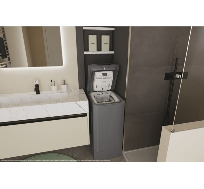 Стиральная машина Candy вертикальная, 7кг, 1200, A+++, 60см, дисплей, серебристый