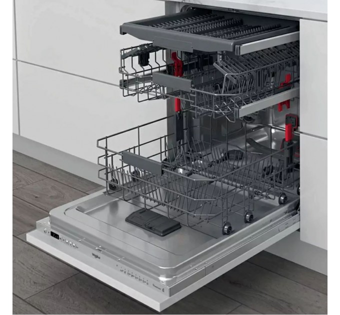 Посудомоечная машина Whirlpool встраиваемая, 14компл., A+++, 60см, дисплей, 3я корзина, белый