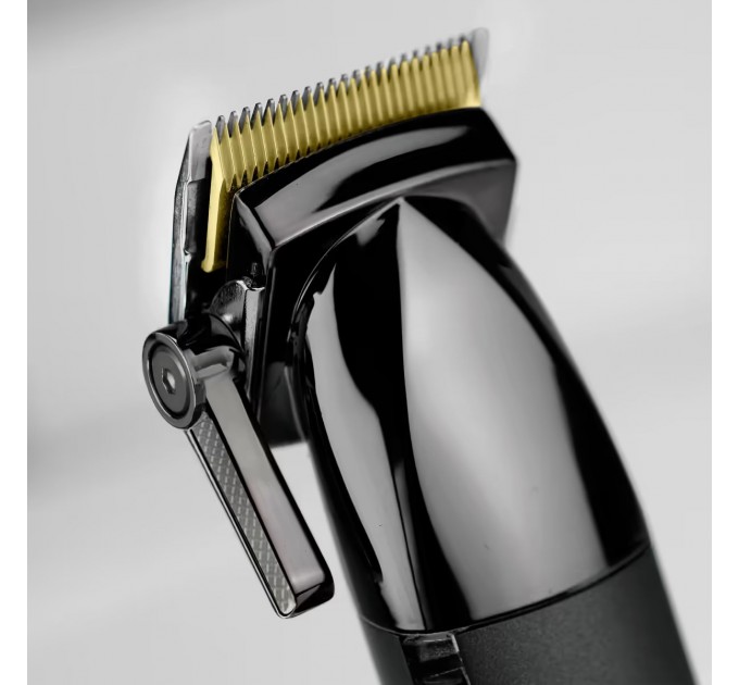 Машинка для стрижки Babyliss Super-X Metal Series, акум., насадок-12, быстрая заряд, сумка для хранения, сталь с графитовим покрытием, чорно-серебр.