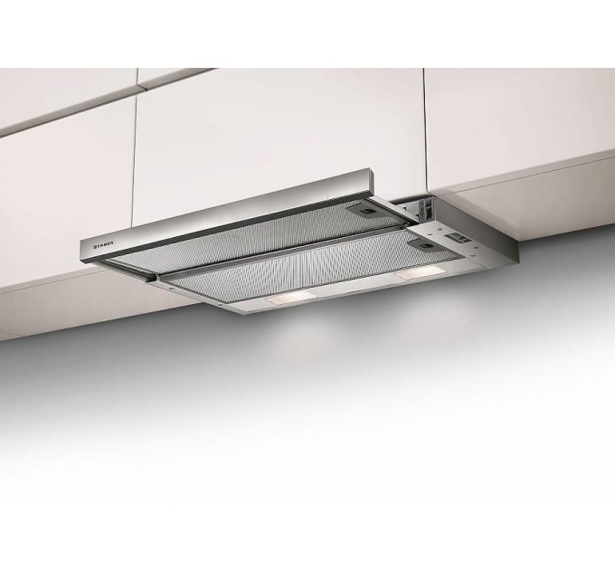 Витяжка Faber телескопічна, 50см, 584м.куб/год, Flexa Ng Am A50, нерж