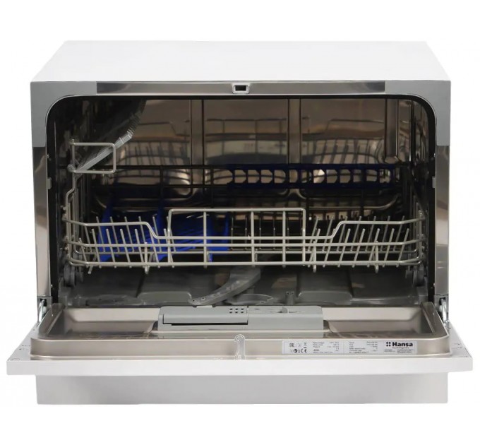 Посудомоечная машина Hansa настольная, 6компл., A+, 55см, дисплей, белый
