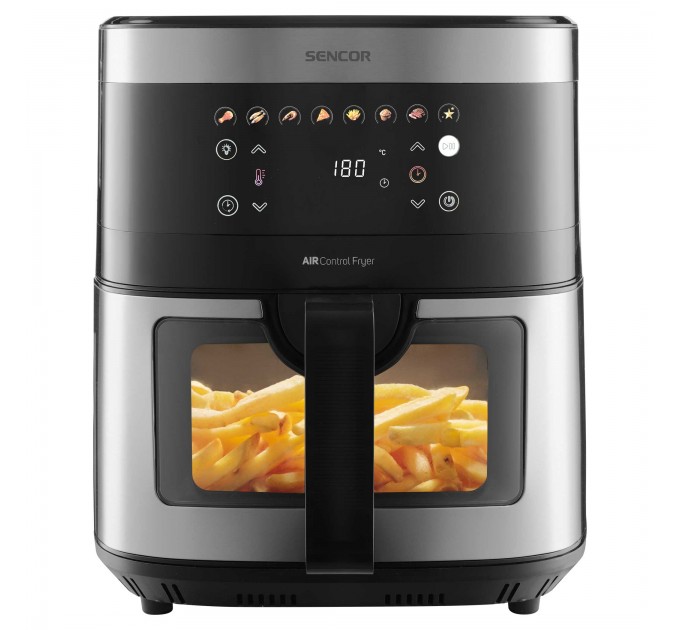 Мультипіч Sencor Vita, 1700Вт, чаша-9л, сенсорне керув., 7 програм, метал/пластик, з віконцем, сіро-чорний