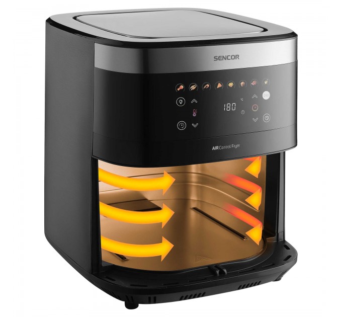 Мультипіч Sencor Vita, 1700Вт, чаша-9л, сенсорне керув., 7 програм, метал/пластик, з віконцем, сіро-чорний