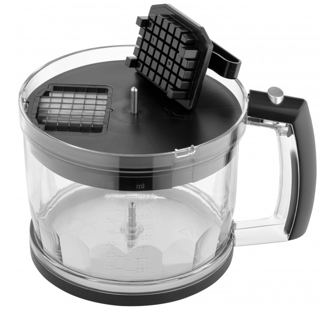 Блендер ARDESTO заглибний 1000Вт, 7в1, чаша-2000мл, насадка для нарізання кубиками, чорно-сріблястий