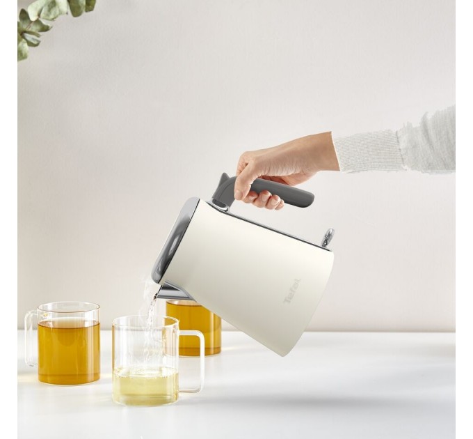 Электрочайник Tefal Collection 1.7л, Strix, нерж. сталь, белый