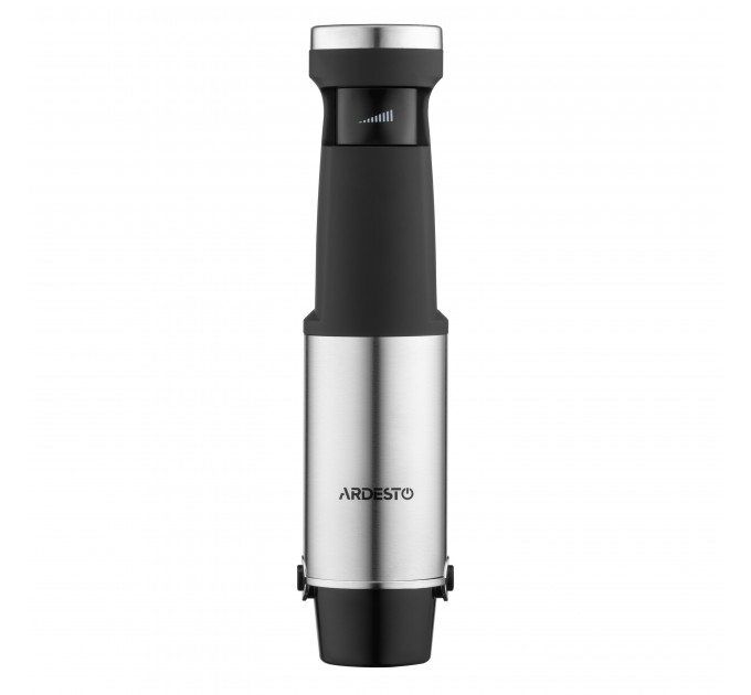 Блендер ARDESTO погружной HBG-1000WHCHC, 1000Вт, 3в1, чаша-600мл, чопер 500мл, черно-серебристый
