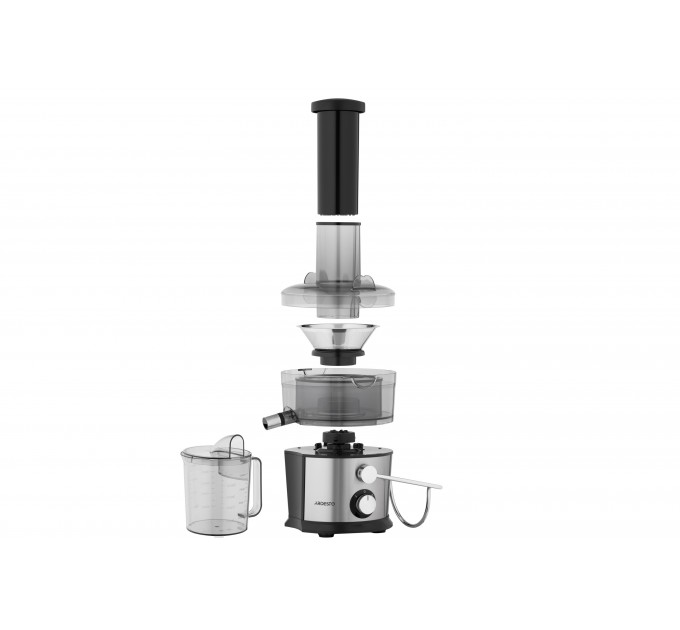 Соковыжималка ARDESTO центробежная 1100Вт, чаша-1л, пластик/металл, серебристо-черный