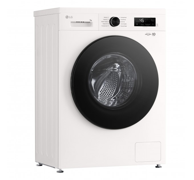 Стиральная машина LG фронтальная, 7кг, 1200, A+++, 44см, дисплей, пар, инвертор, белый