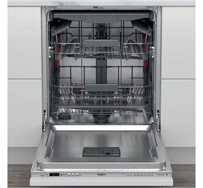 Посудомоечная машина Whirlpool встраиваемая, 14компл., A+++, 60см, дисплей, 3я корзина, белый