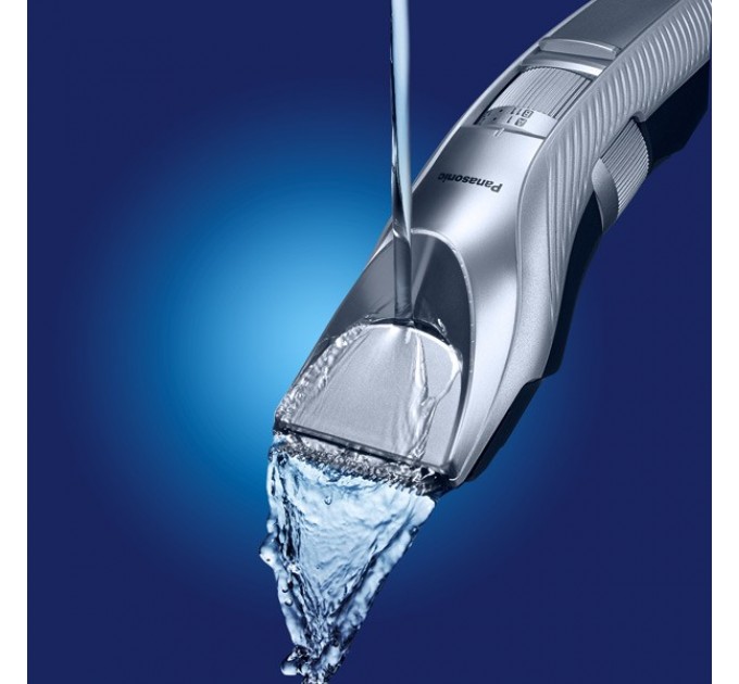 Тример Panasonic, для бороди, вусів і голови, мережа+акум., насадок-2, кейс, сталь, сріблястий