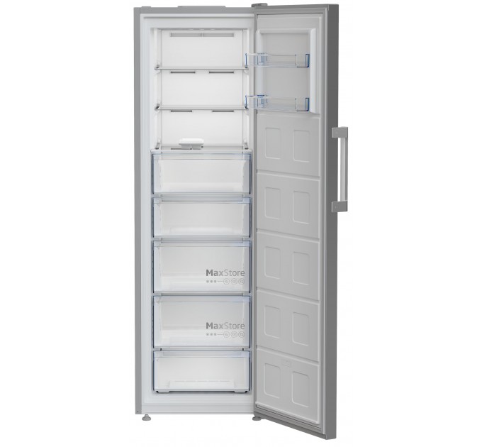 Морозильная камера Beko, 187x60x71, 286л, 1дв., E, NF, нержавейка