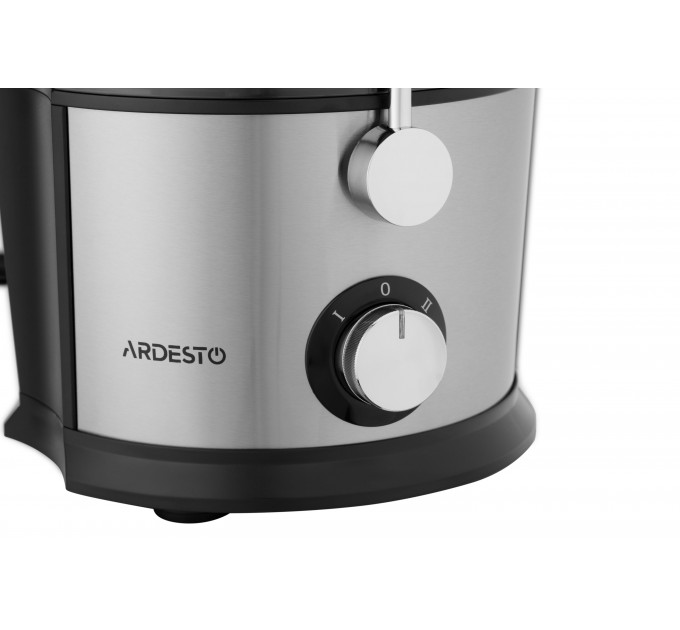 Соковыжималка ARDESTO центробежная 1100Вт, чаша-1л, пластик/металл, серебристо-черный