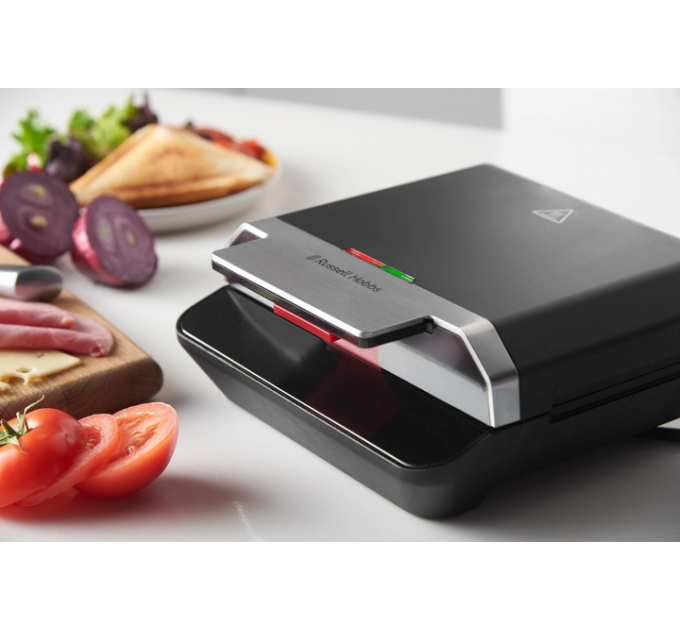 Сендвічмейкер Russell Hobbs, 750Вт, 1 пластина-сендвіч, корпус-пластик, чорний
