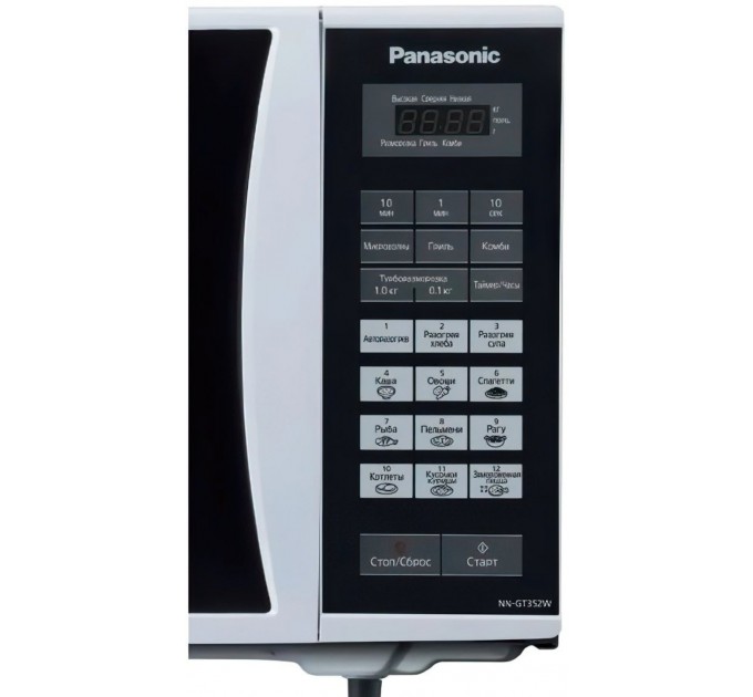 Мікрохвильова піч Panasonic, 23л, 800Вт, дисплей, білий