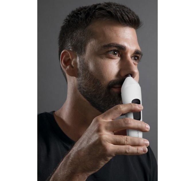 Тример Rowenta Easy, для бороди, вусів і голови, мережа+акум., насадок-8, сталь, чорно-білий