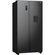Холодильник SBS Gorenje, 179х67х92см, 2 дв., 353(191)л, А++, NF+, Инв. , Зона св-ти, диспенсер, генератор льда, Внешн.диспл, черный