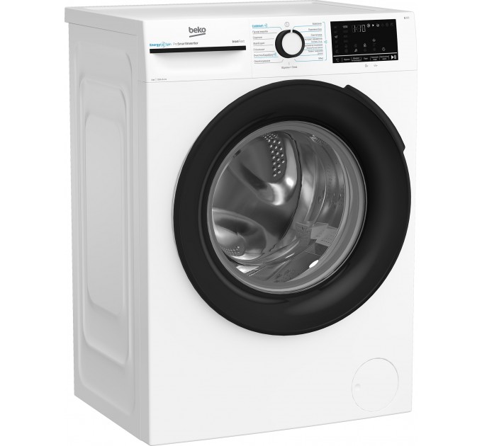 Стиральная машина Beko фронтальная, 6кг, 1200, A+++, 45см, дисплей, инвертор, пар, белый