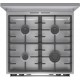 Плита Gorenje комби, 71л, 60x60см, дисплей, чугун, с крышкой, программатор IconLed,нерж