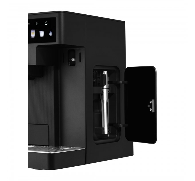 Кавоварка Catler капсульна Renzo 1.6л, капсули, мелена кава, сенсорне керування, автоматичний капучинатор, чорний