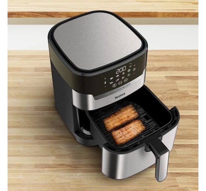 Мультипечь Tefal EasyFry&Grill Precision, 1550Вт, чаша-4.2л, сенсорное, пластик, серый