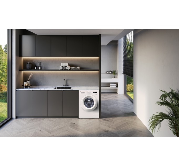 Стиральная машина LG фронтальная, 7кг, 1200, A+++, 44см, дисплей, пар, инвертор, белый