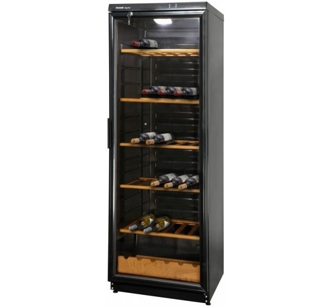 Холодильник Snaige для вина, 173x60х60, полок - 6, зон - 1, бут-105, 1дв., ST, алюмін.двері, чорний