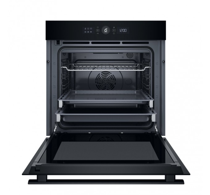 Духовой шкаф Whirlpool электрический, 73л, A+, дисплей, конвекция, телескопические направляющие, черный