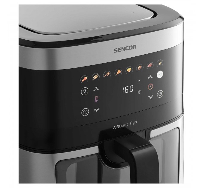 Мультипіч Sencor Vita, 1700Вт, чаша-9л, сенсорне керув., 7 програм, метал/пластик, з віконцем, сіро-чорний