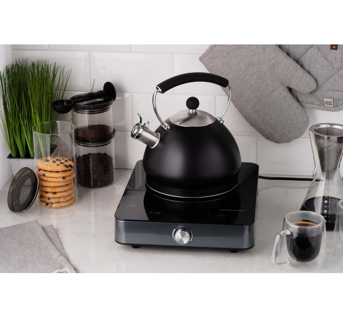 Плитка настільна ARDESTO індукційна, конфорок - 1 на 1.8кВт, керування - сенсорне, таймер, чорний