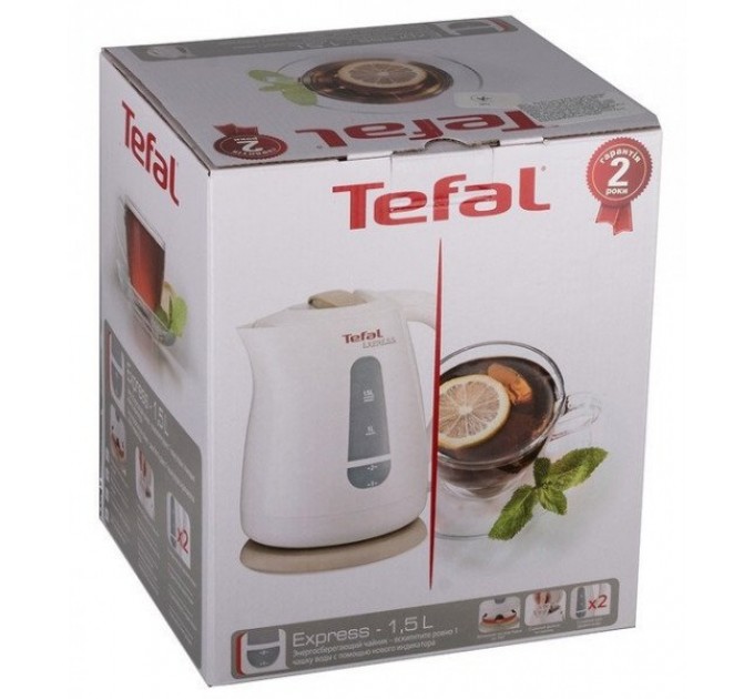 Электрочайник Tefal Express 1.5л, пластик, белый