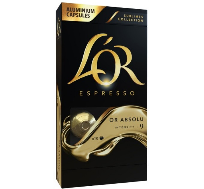 Кофе L`OR капсулы, Espresso Or Absolu, арабика, 10шт, Nespresso
