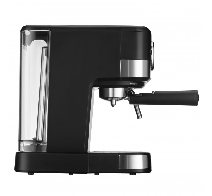 Кавоварка ARDESTO ріжкова 1.5л, мелена, ручний капучинатор, чорно-сріблястий