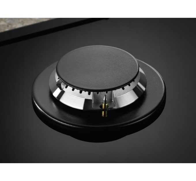 Варочная поверхность Electrolux газ на стекле, 60см, чугун, черный