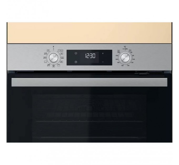 Духова шафа Whirlpool електрична, 71л, A+, дисплей, конвекція, телескопічні напрямні, нерж