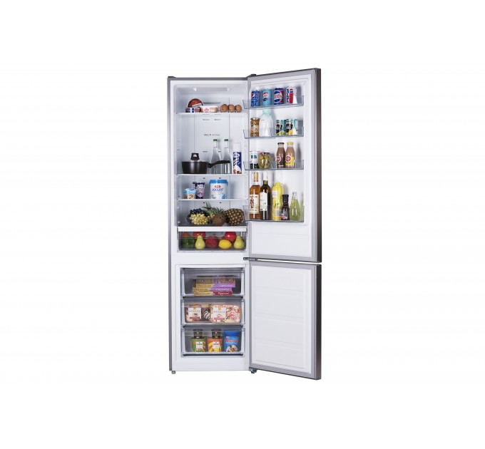 Холодильник ARDESTO з нижн. мороз., 201x59.5х63, холод.відд.-245л, мороз.відд.-76л, 2дв., А++, NF, диспл зовн., нерж