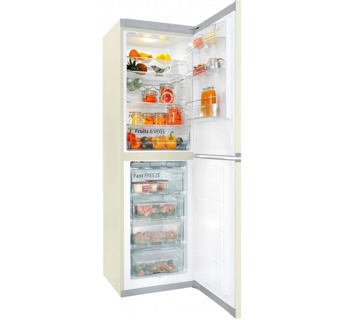 Холодильник Snaige з нижн. мороз., 194.5x60х65, холод.відд.-191л, мороз.відд.-119л, 2дв., A++, ST, бежевий