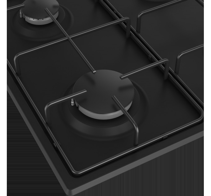 Варильна поверхня Beko газова, 60см, чорний