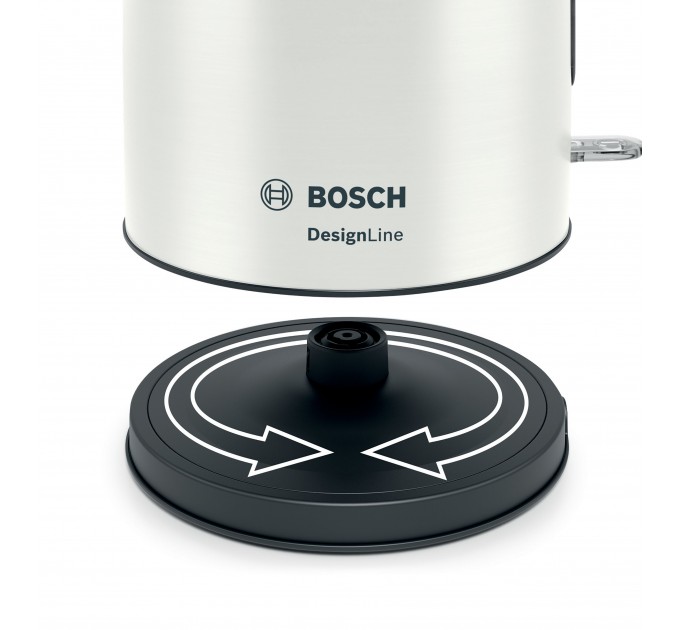 Электрочайник Bosch, 1.7л, металл, белый