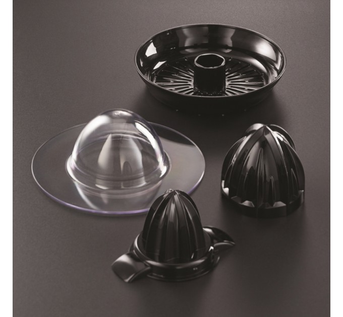 Соковитискач Russell Hobbs Classics цитрус-прес 60Вт, 2 насадки в комплекті, метал, чорний