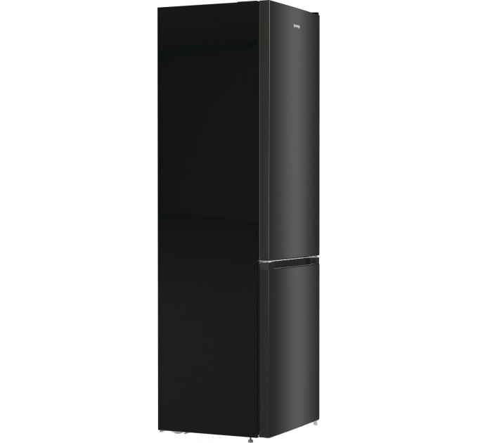 Холодильник з нижн. мороз. камерою Gorenje, 200х60х60см, 2 двері, 235( 96)л, А++, NoFrost+ , LED дисплей, Зона св-ті, чорний