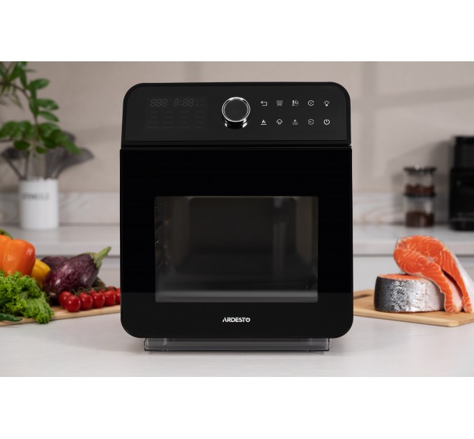 Мультипеч ARDESTO, 2250Вт, объем-15л, сенсорне керування, функция приготовления на пару, 40-220°C, метал/пластик, бело-черный