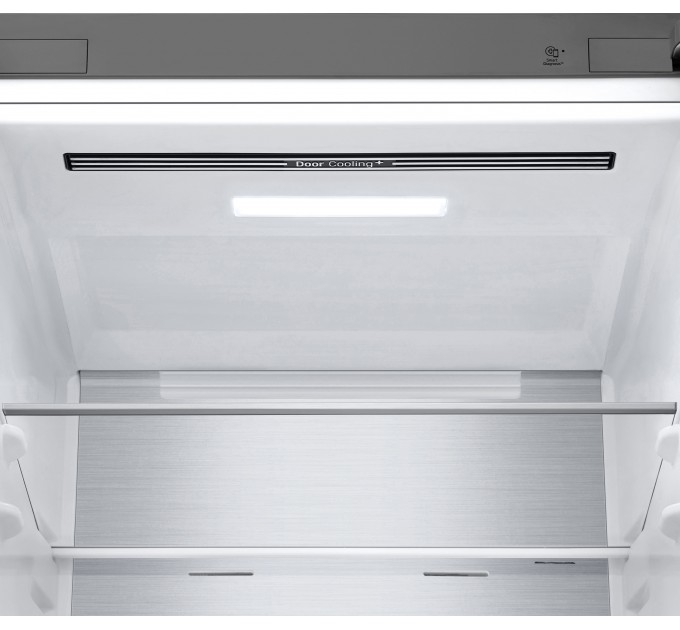 Холодильник LG с нижн. мороз., 186x60х68, холод.отд.-234л, мороз.отд.-110л, 2дв., E, NF, инв., диспл внешн., Fresh Сonverter, Metal Fresh, серебристый