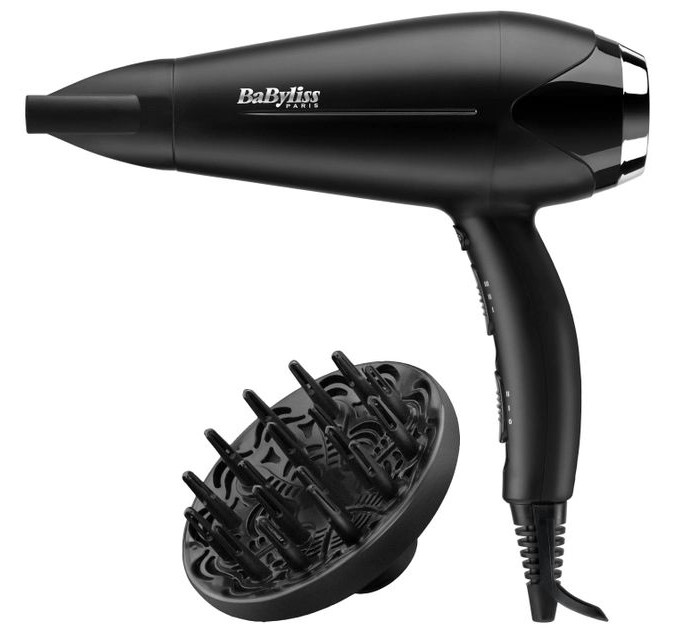 Фен Babyliss Turbo Smooth, 2200Вт, 3 режими, дифузор, іоніз-я, хол. обдув, чорний